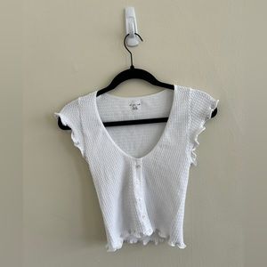 Urban outfitters white cropped tee